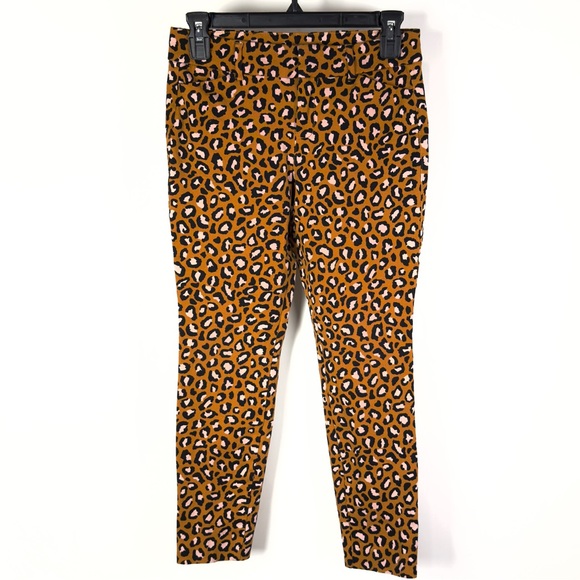 Old Navy Pixie Ankle Animal Print Preppy Business Casual Office Pants - Picture 1 of 6